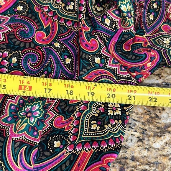 Maggy London Vintage Silk Button Closure Paisley Print Jacket Size 14 - Picture 8 of 10